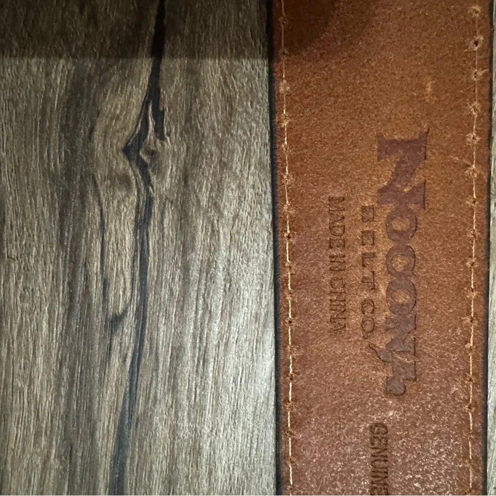 Nocona Belt co. Brown Leather Belt with Silver Buckle size - XL